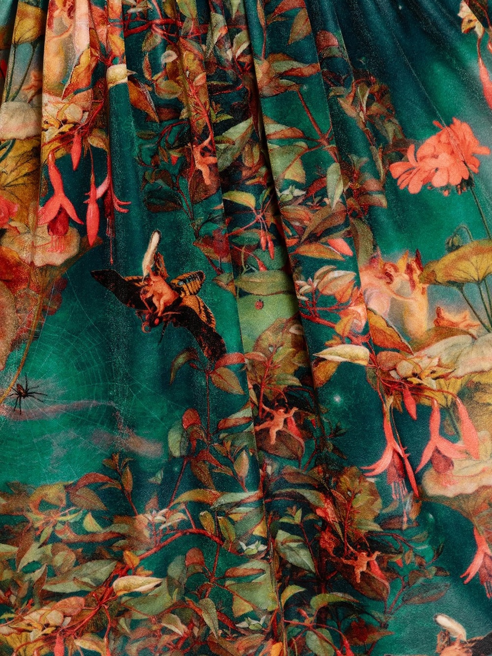 Blackmilk Midsummer Night’s Fairies velvet square neck Bishop long line dress - Picture 4 of 11